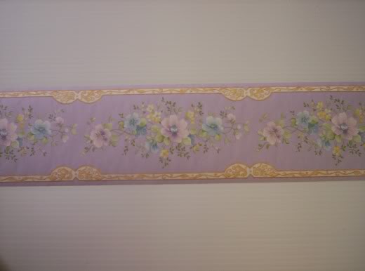  about Lavender with Pastel Flowers Gold Wallpaper Border 202B05719
