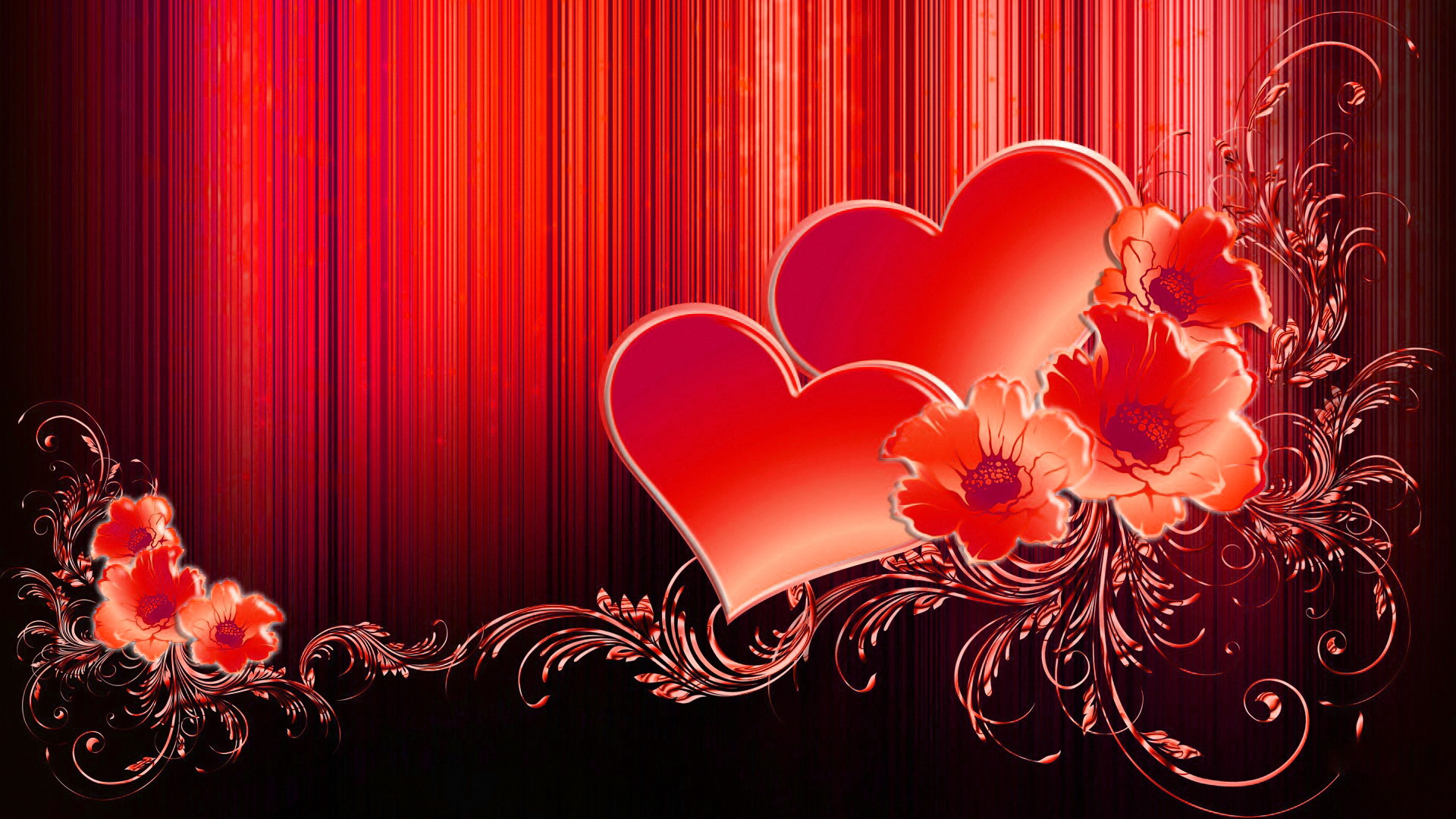 Valentine Hearts Desktop Background Wallpaper HD