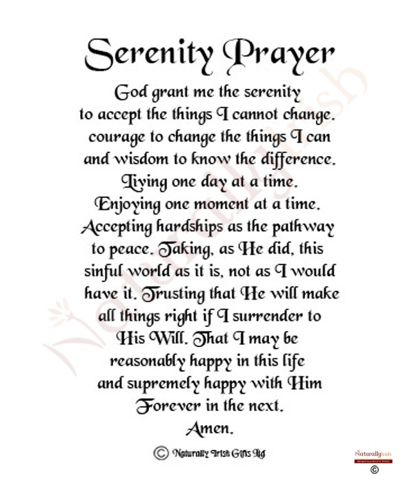 Pin Full Serenity Prayer