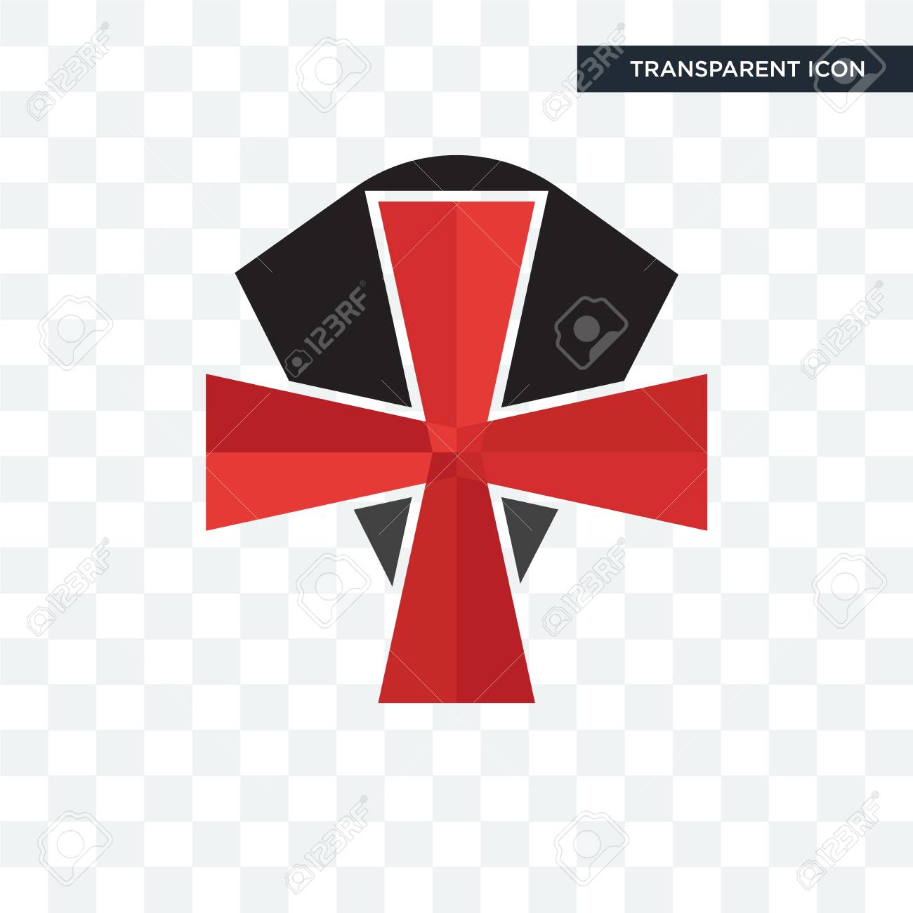 Knights Templar Vector Icon Isolated On Transparent Background