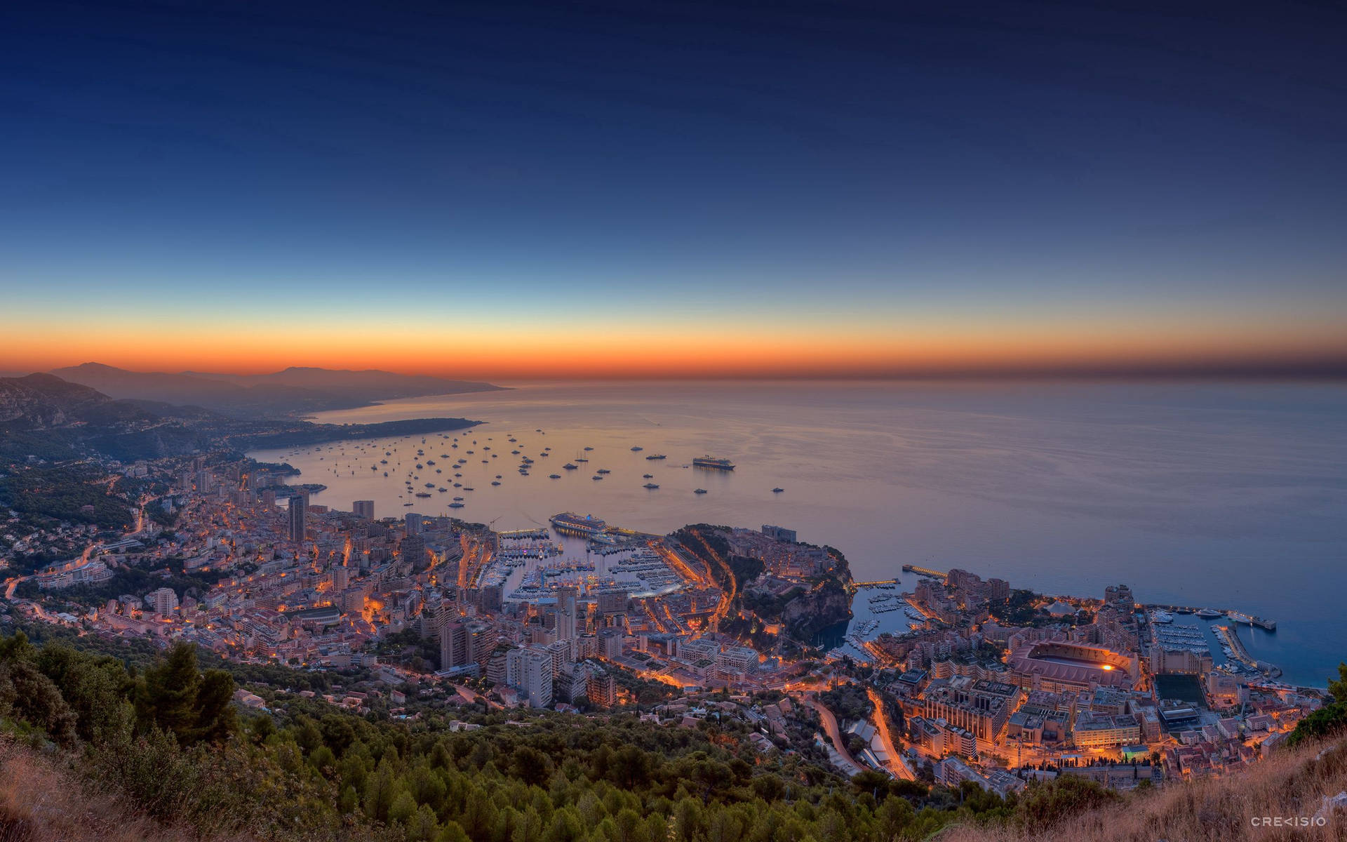 Monaco Waters And Sunset Ntpi2bw9nkqj57u0 Wallpaper