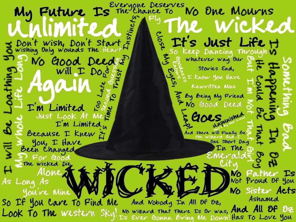 Wicked Lyrics Wallpaper Jpg