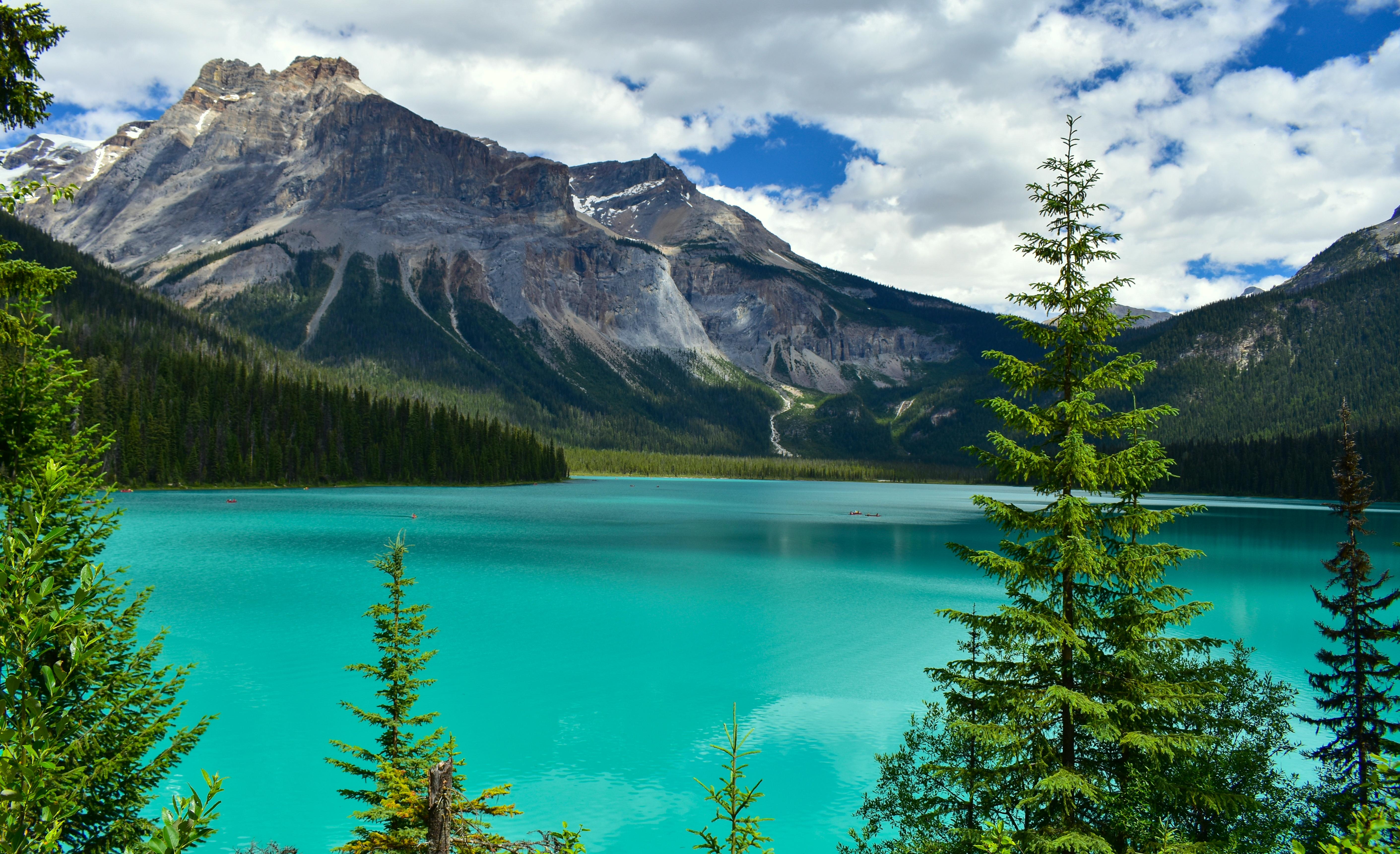 The Stunning Emerald Lake In Yoho National Park Alberta Canada Wallpaper