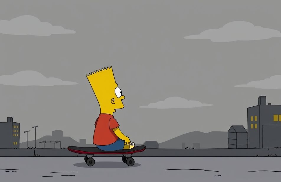 Depressed Bart Simpson Wallpaper