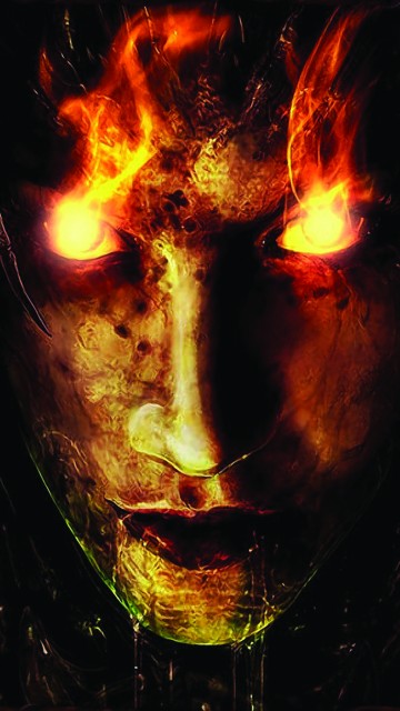 Fire 20demon 20glowing 20eyes 20halloween 20android 20wallpaper