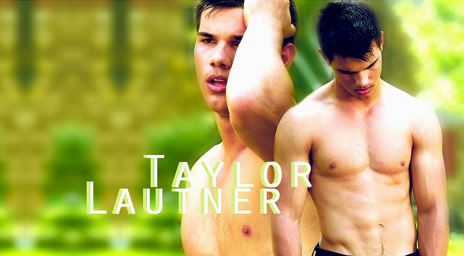 Taylor Lautner Shirtless Naked Muscles Wallpaper