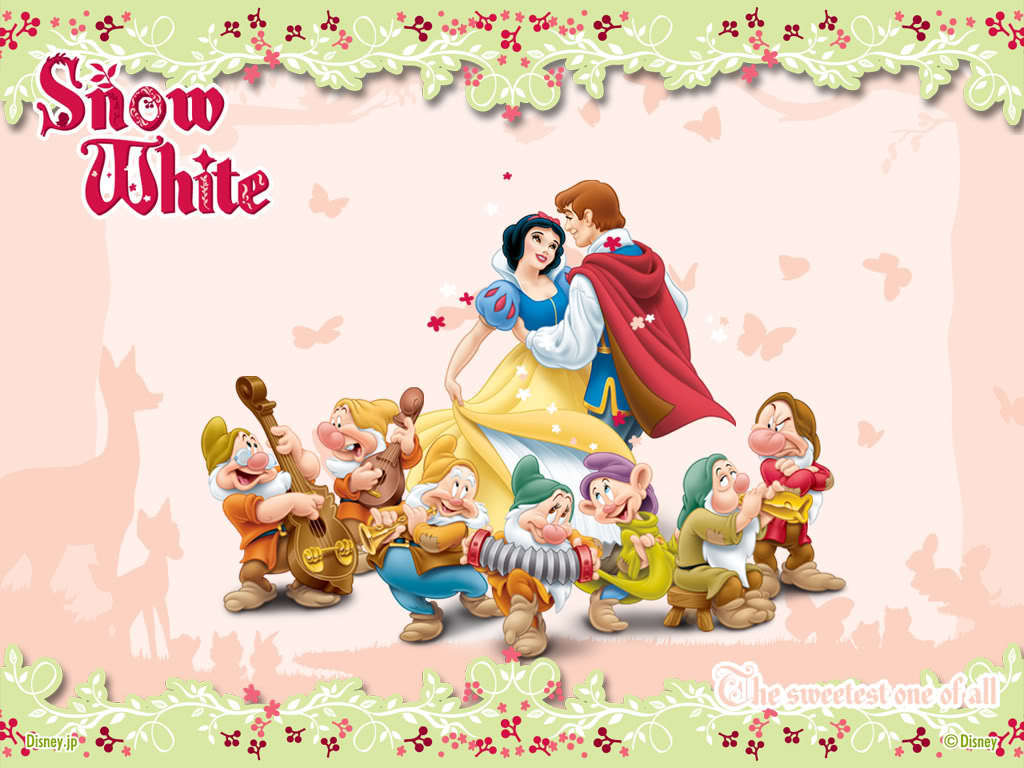 Snow White And The Seven Dwarfs Cartoon HD Background