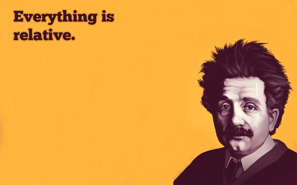 Quotes Albert Einstein Orange Wallpaper Desktop