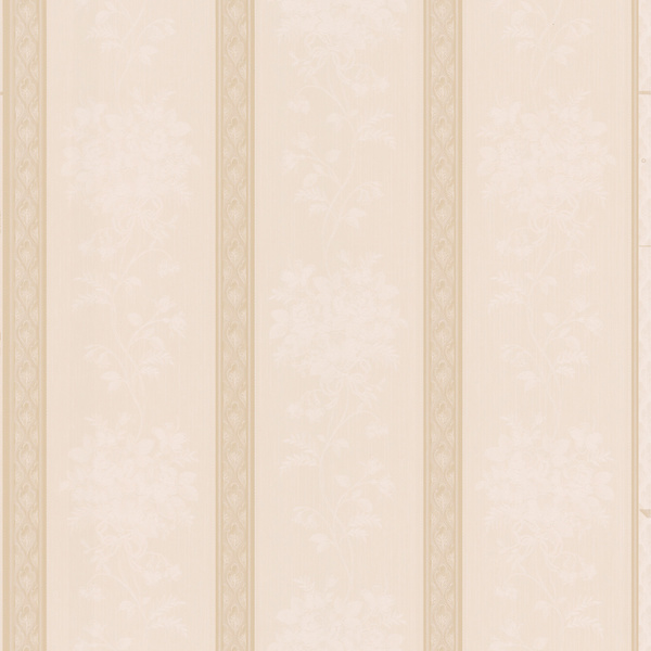 Brewster Neutral Beige Ornate Stripe Wallpaper
