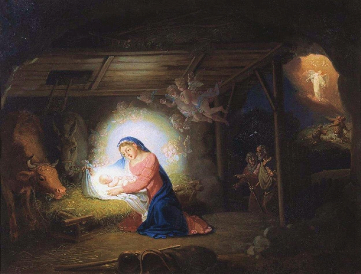 Borovikovsky Nativity Of Christ 19th Century The Little Child Jesus