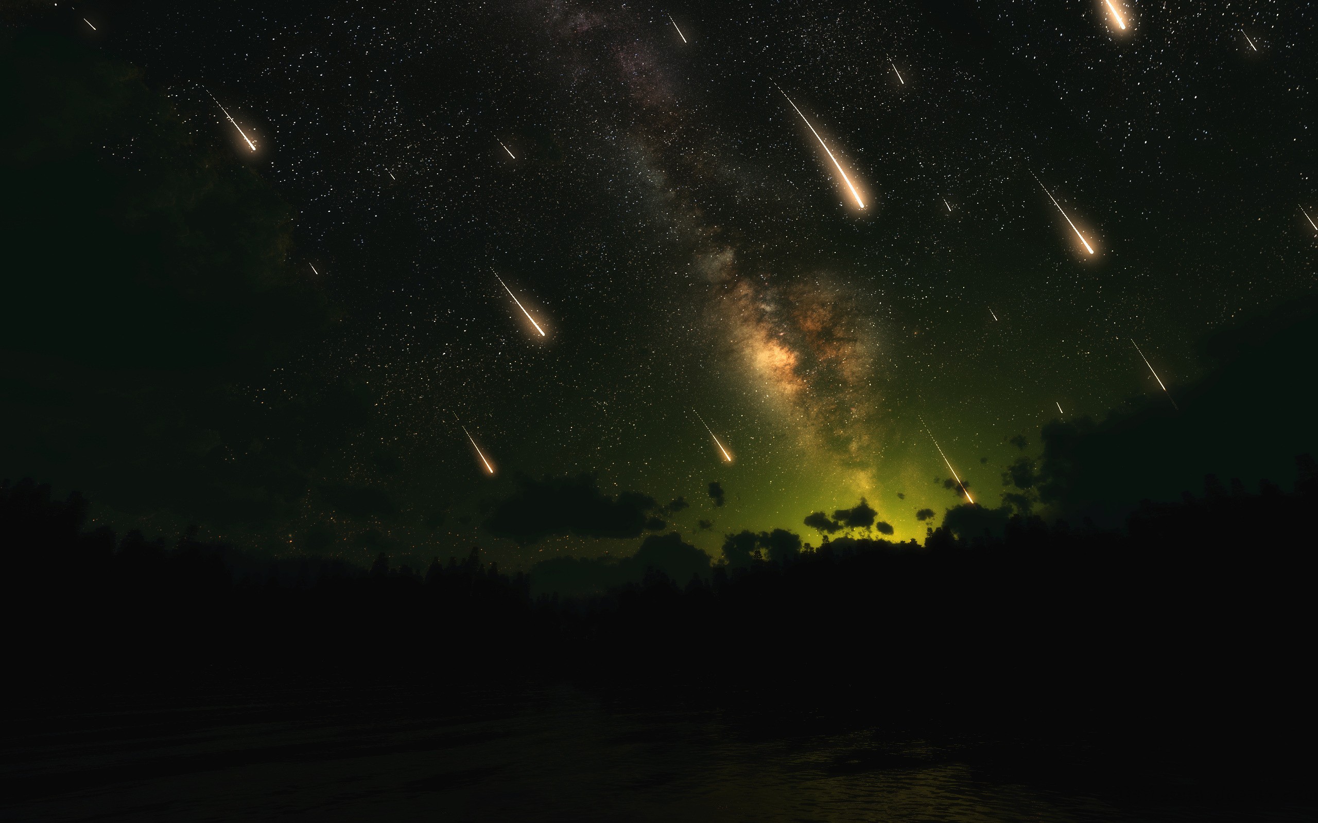 Falling Stars Meteors Wallpaper Wednesday