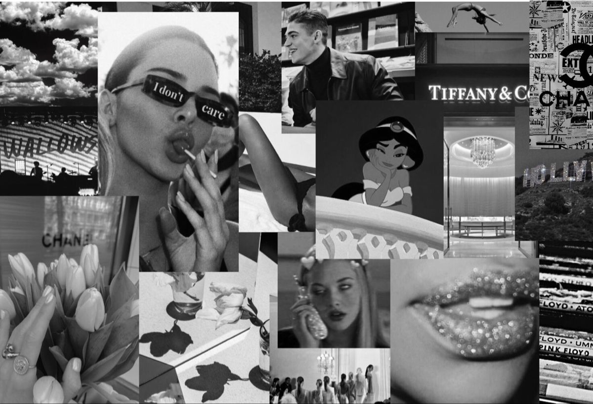 🔥 Free Download Black And White Aesthetic Collage Wallpaper Laptop by ...