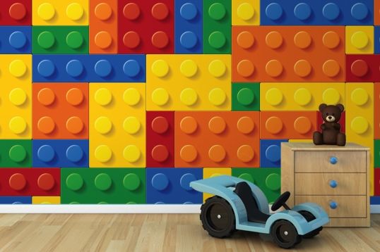 Colourful Lego Wall Mural Lego Ideas Pinterest 538x358
