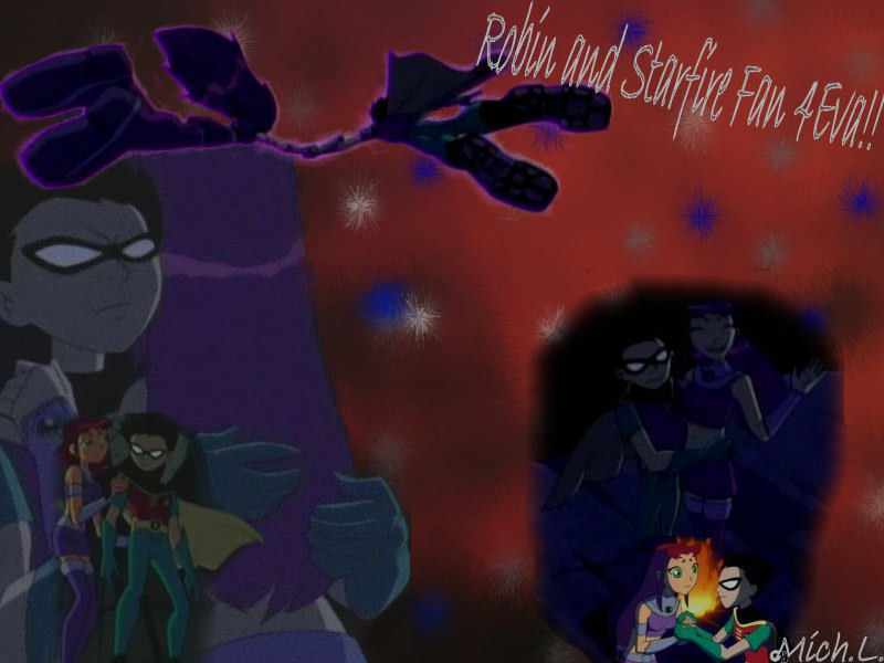 Robin And Starfire Teen Titans Wallpaper