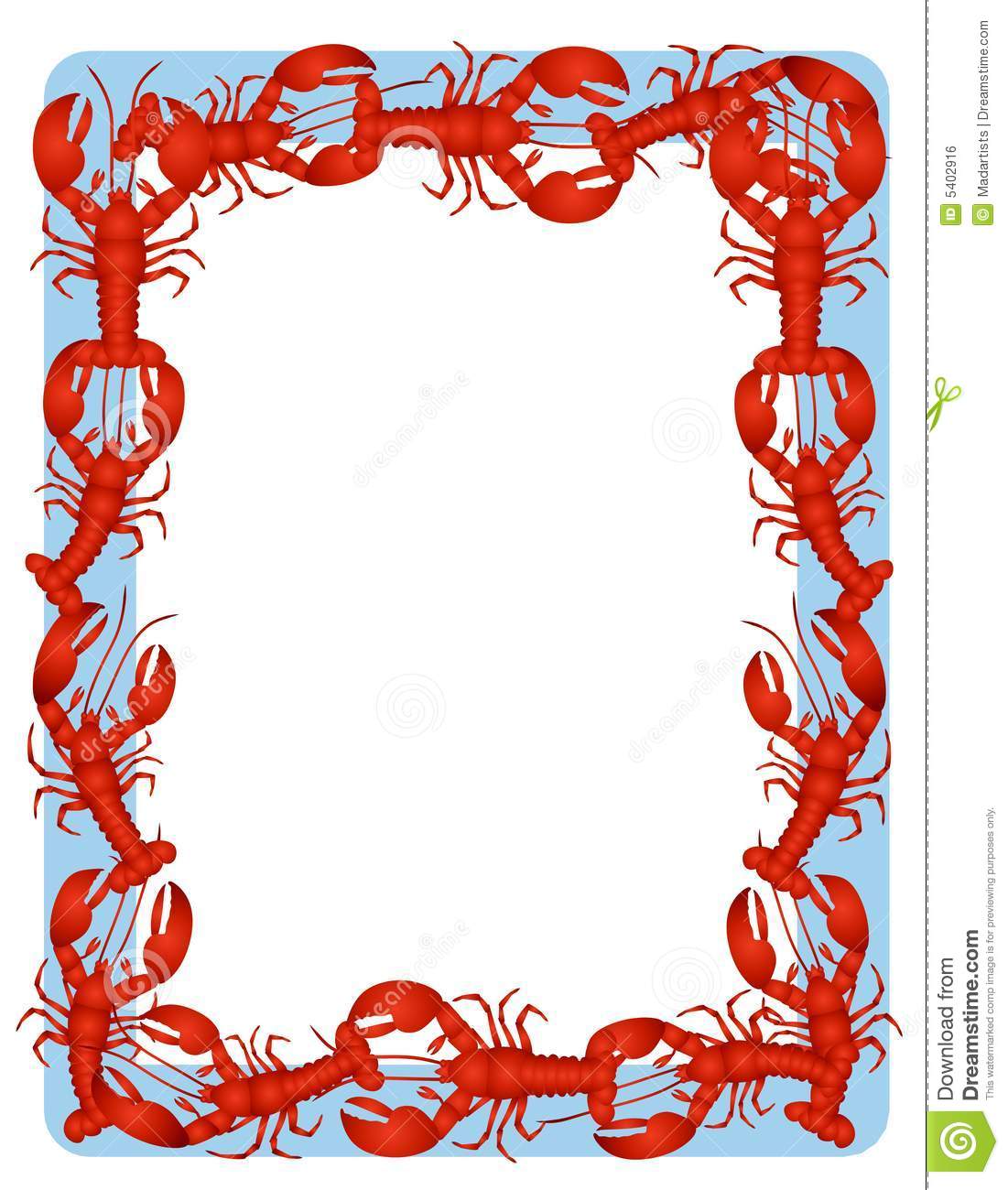 Red Lobster Border Background Clipart Panda Image