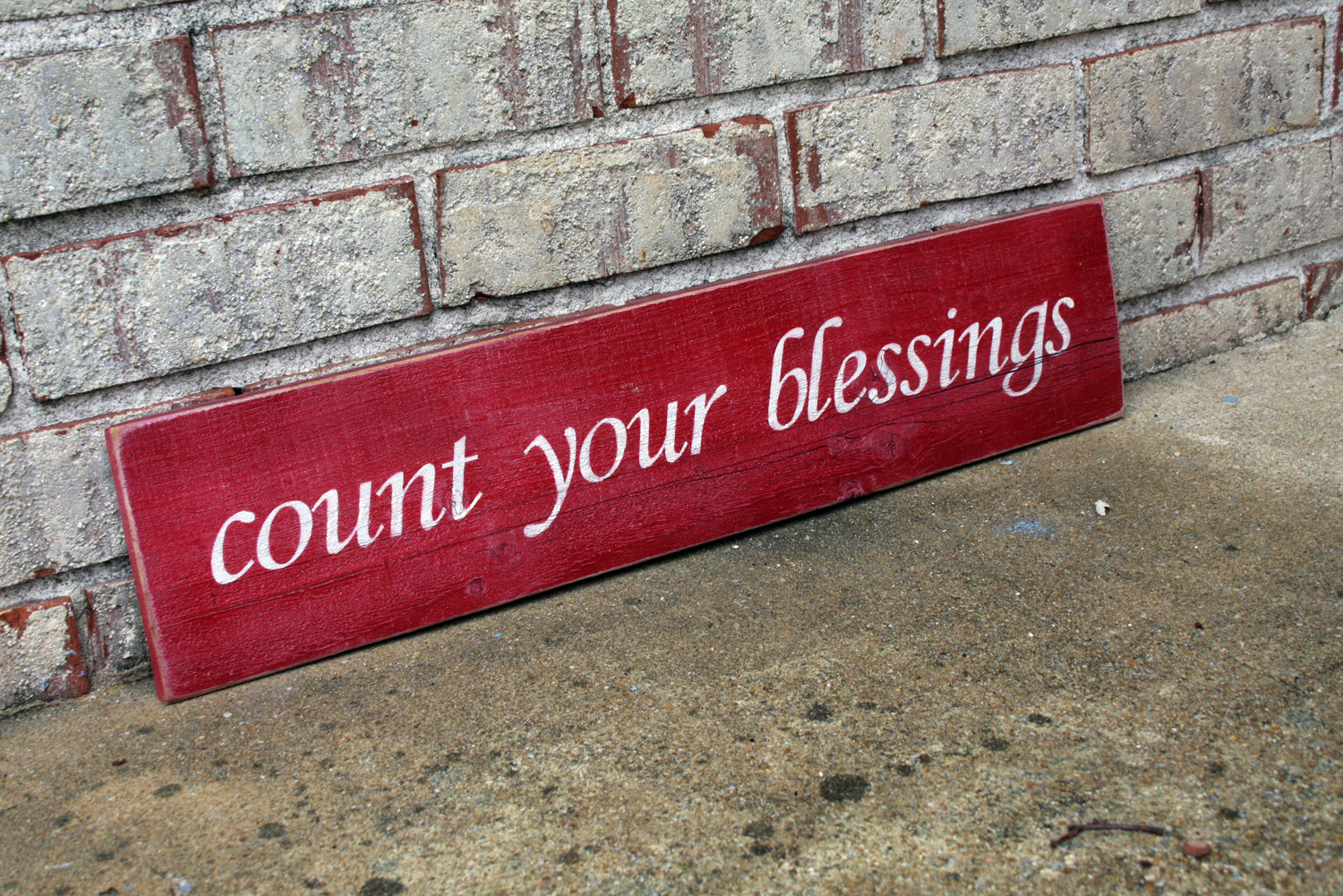 This popular Count Your Blessings sign is a great addition to your