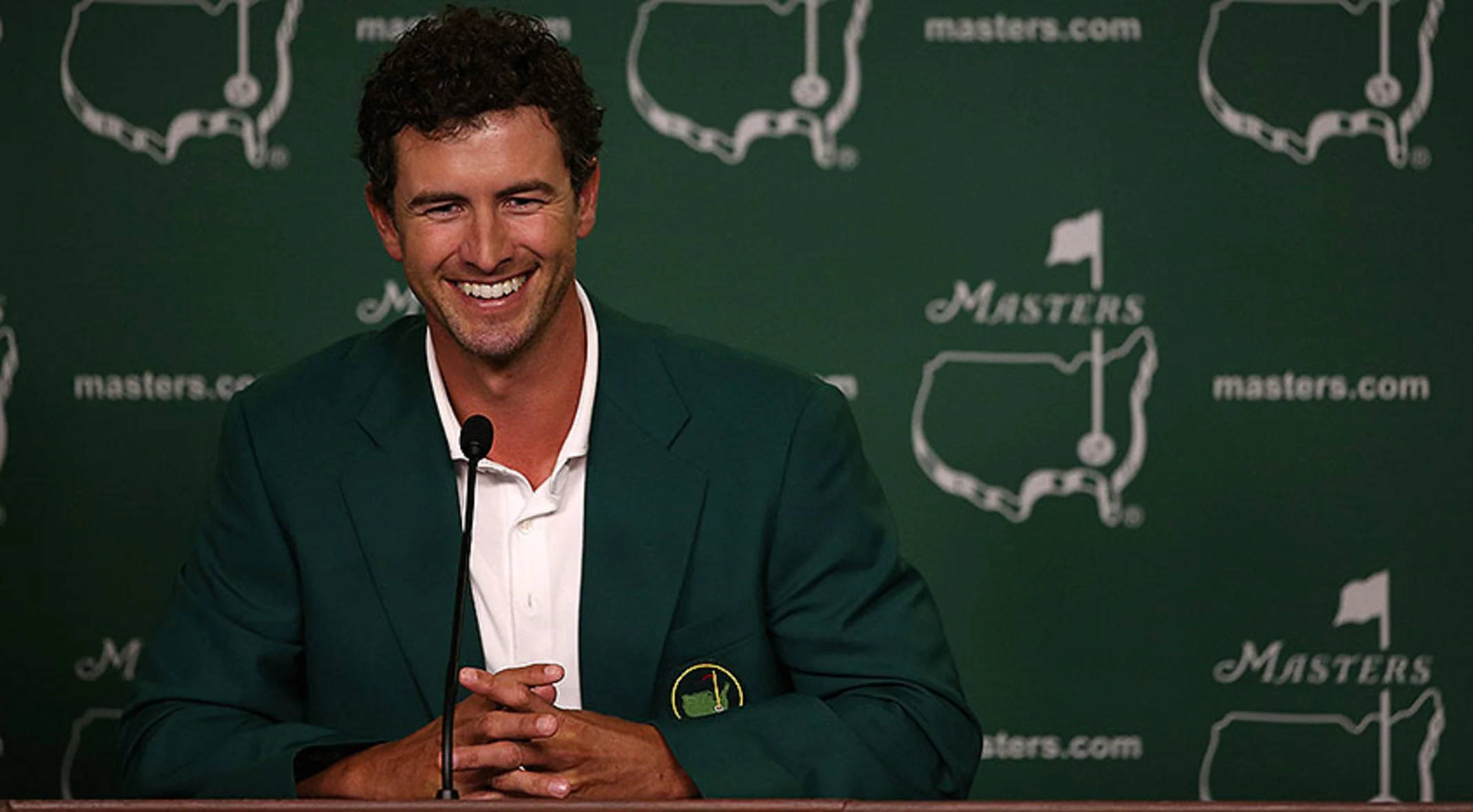 Intense Adam Scott Golf Strike Wallpaper