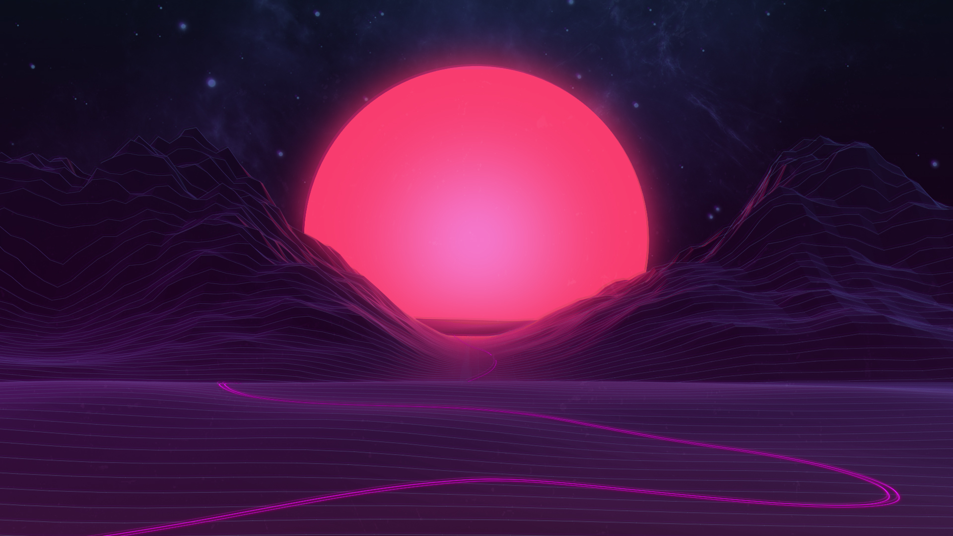 Neon Sunset By Axiomdesign