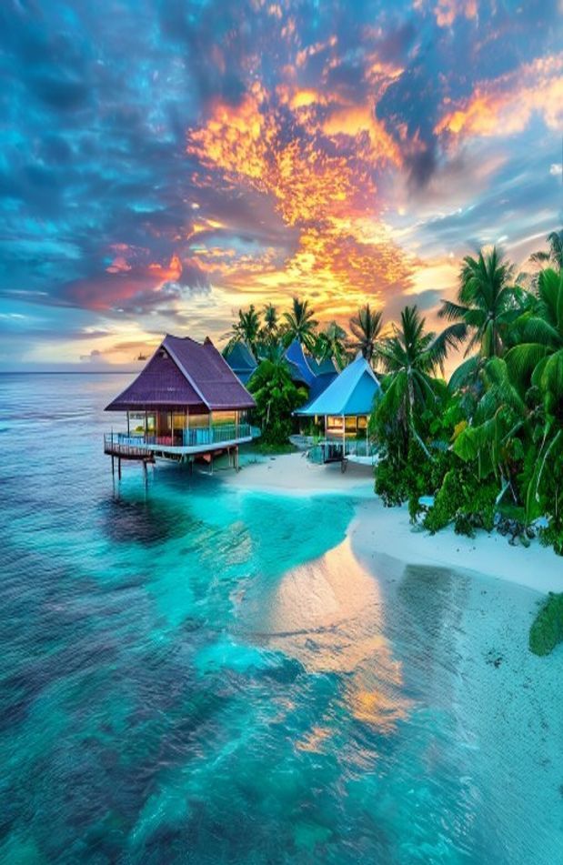 Maldives Island Resorts Wallpaper