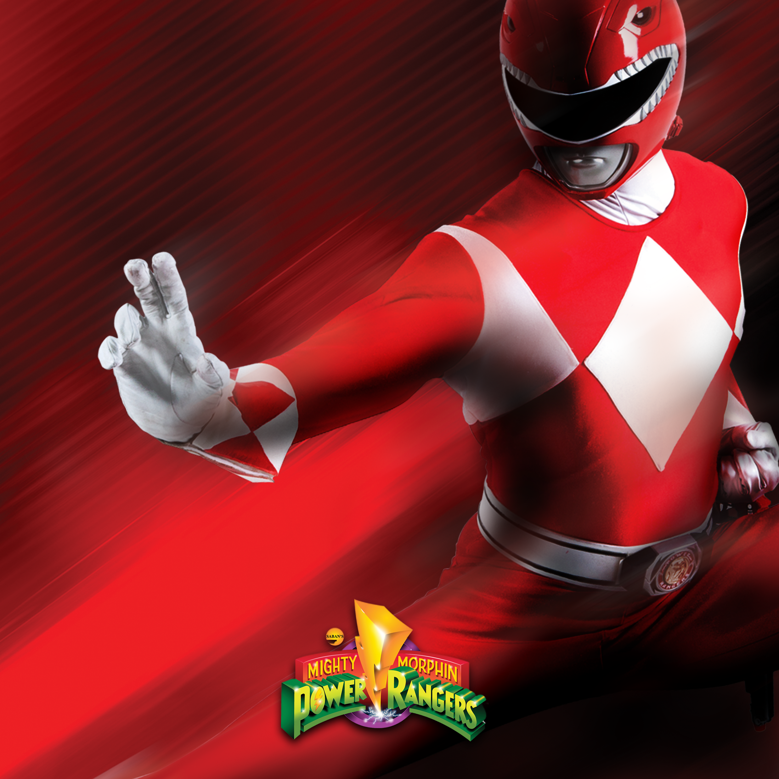 mighty morphin power rangers red ranger wallpaper