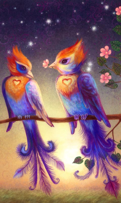 Nokia Lumia Love Birds Wallpaper
