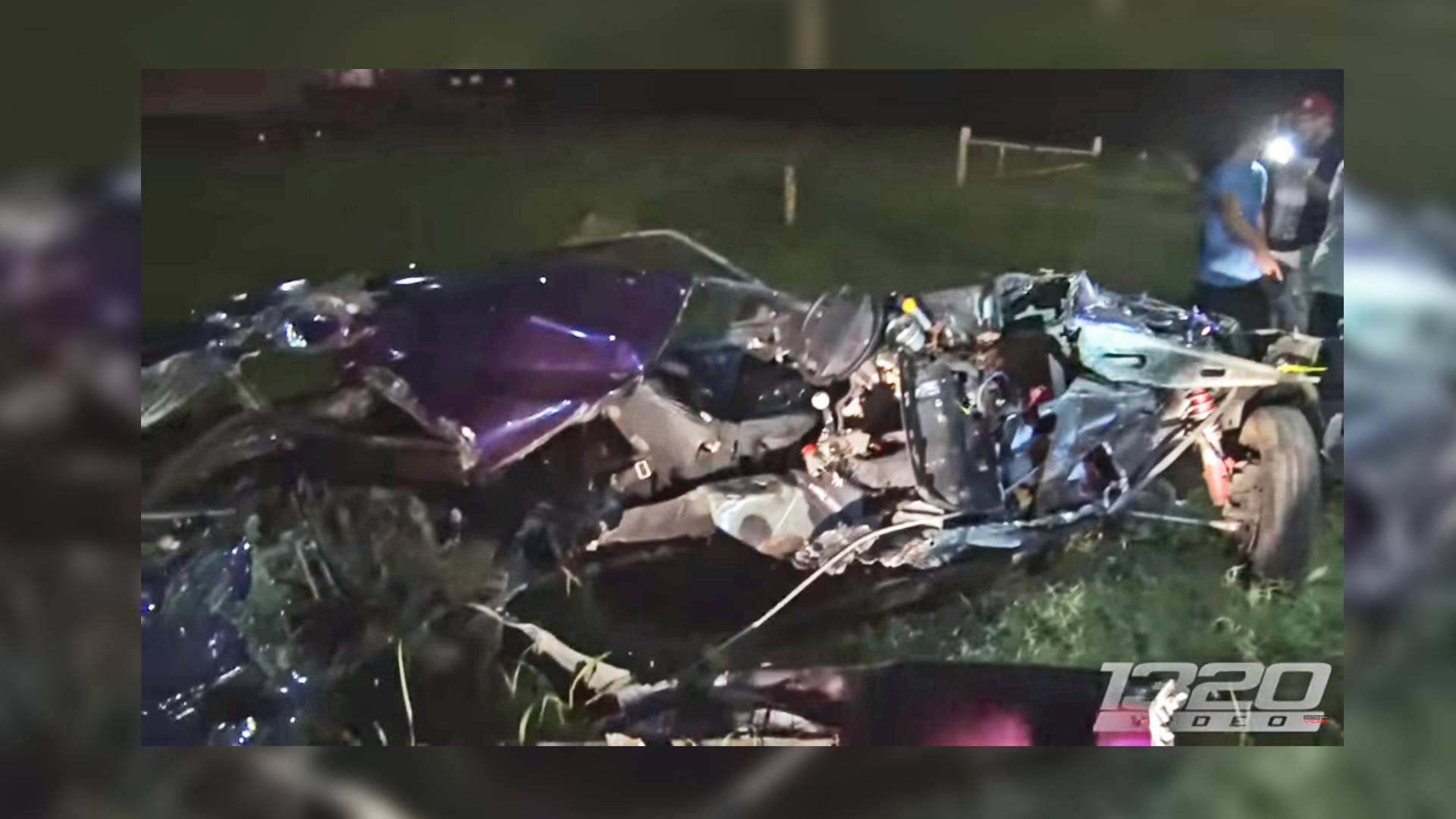 Ford Mustang Ripped In Half During Crazy Street Race Crash