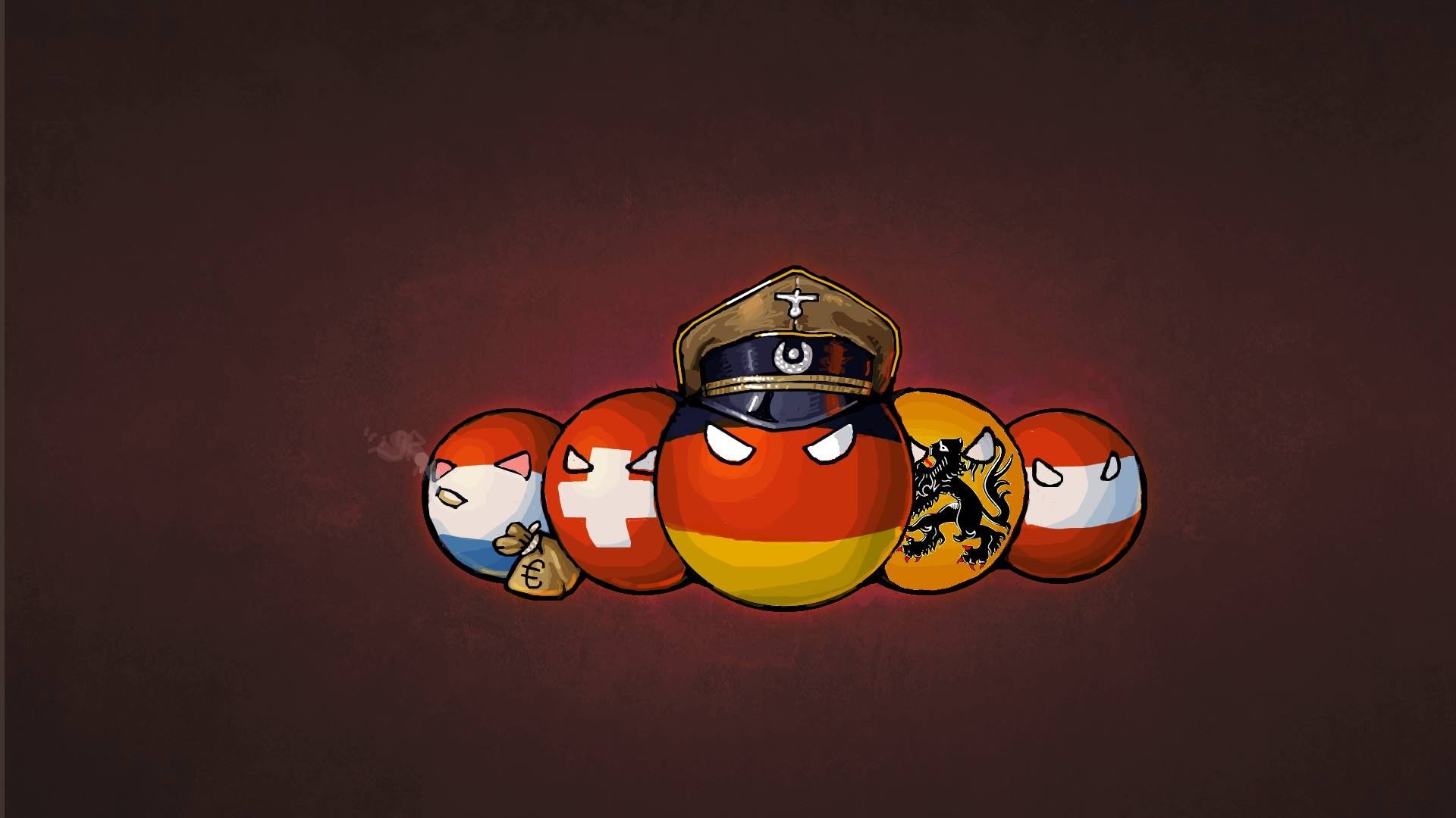 Anime Countryballs Germany Switzerland HD Wallpaper Desktop