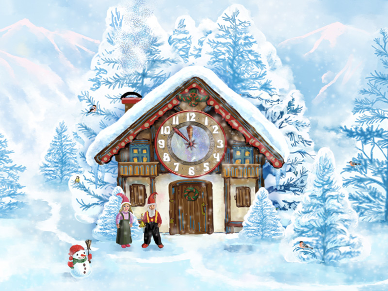 7art Christmas House Clock screensaver   Welcome to the home of Joyful