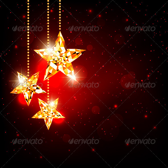 Sparkling Christmas Polygon Star Background Seasons