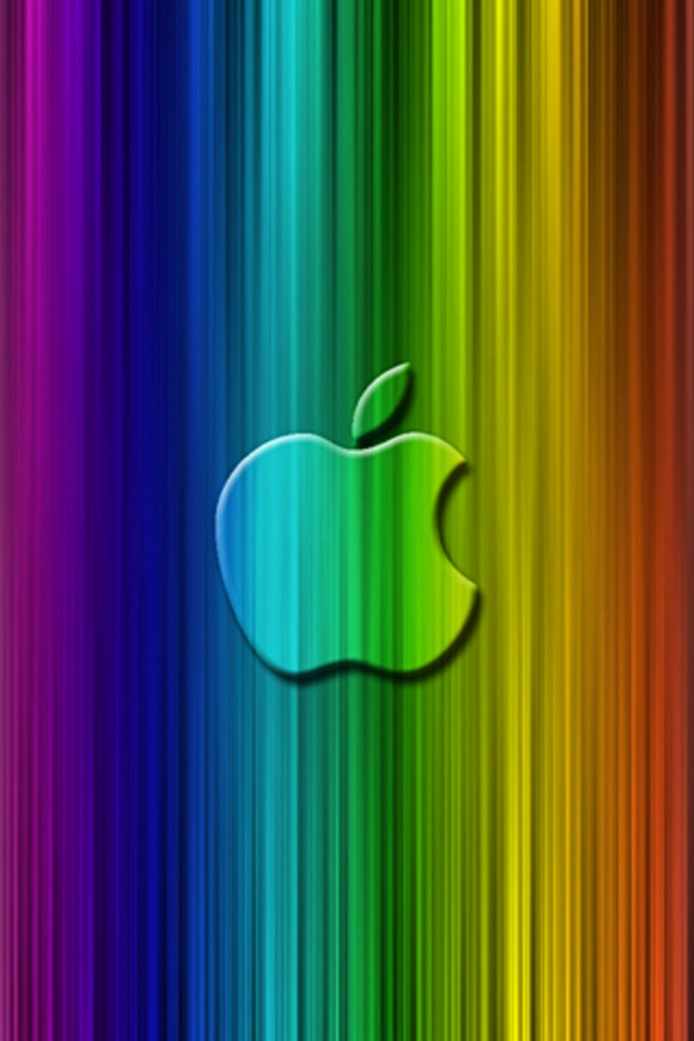 Apple Rainbow iPod Touch Wallpaper Background and Theme