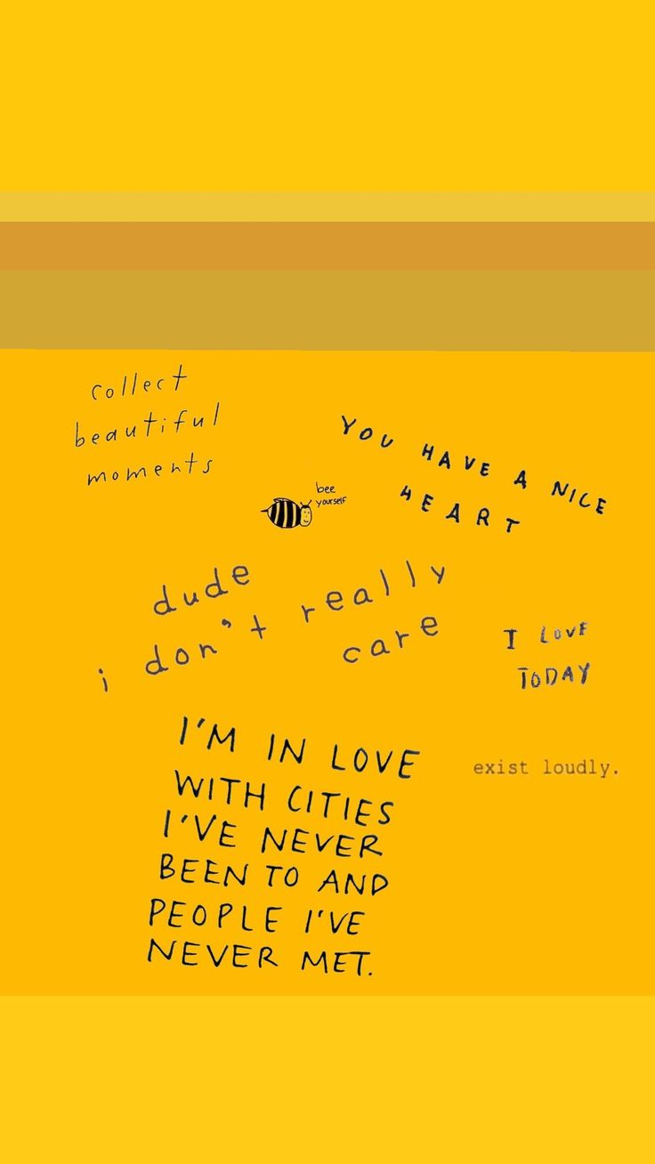 Yellow Aesthetic Wallpaper iPhone Quotes W O R D S