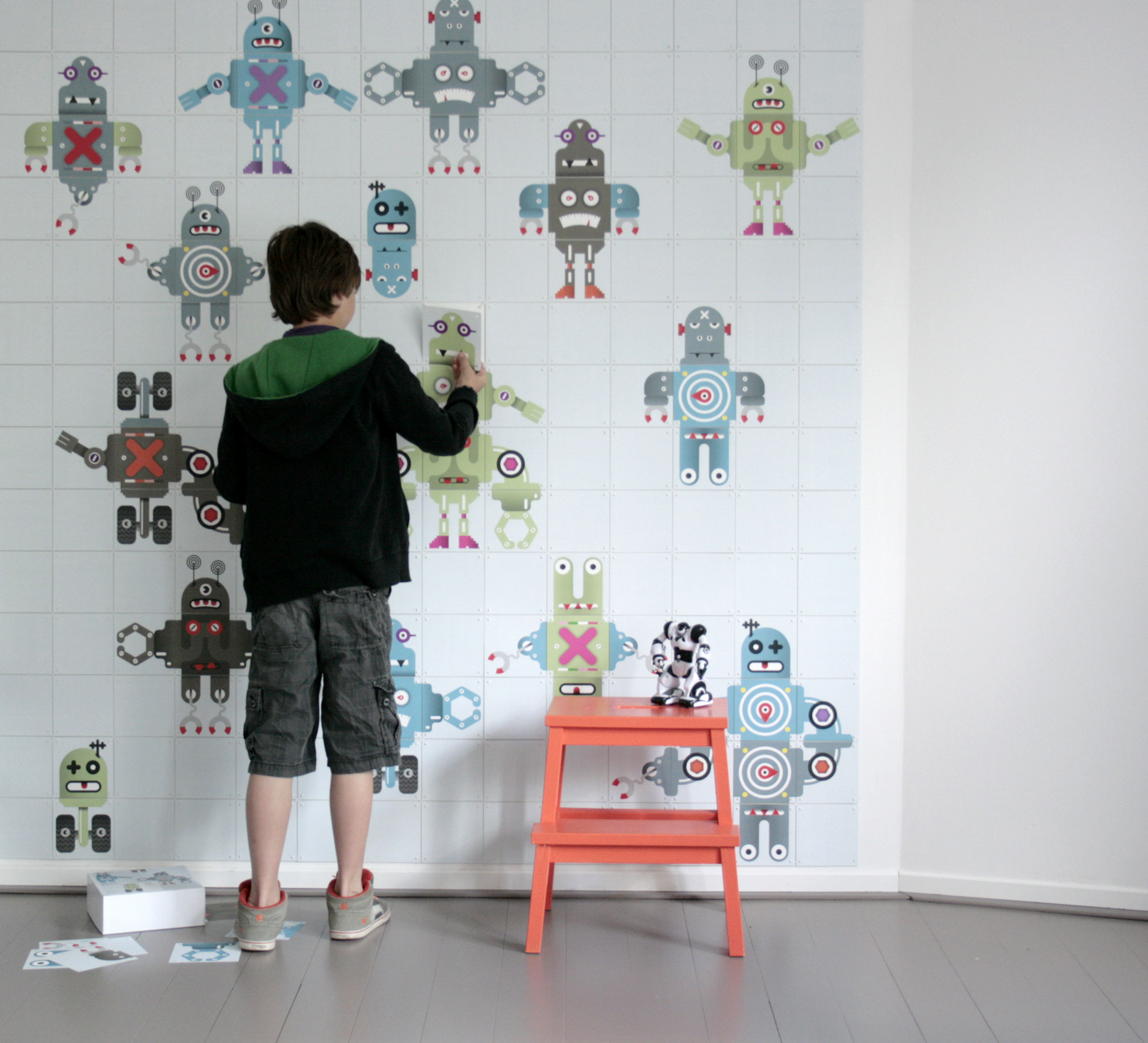 Home Decoration Kids Kids Wallpaper Robot Mural 15 m