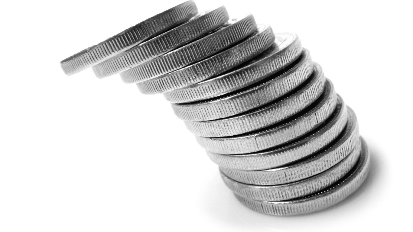 Wallpaper Silver Coin Edge Money Widescreen On The Desktop