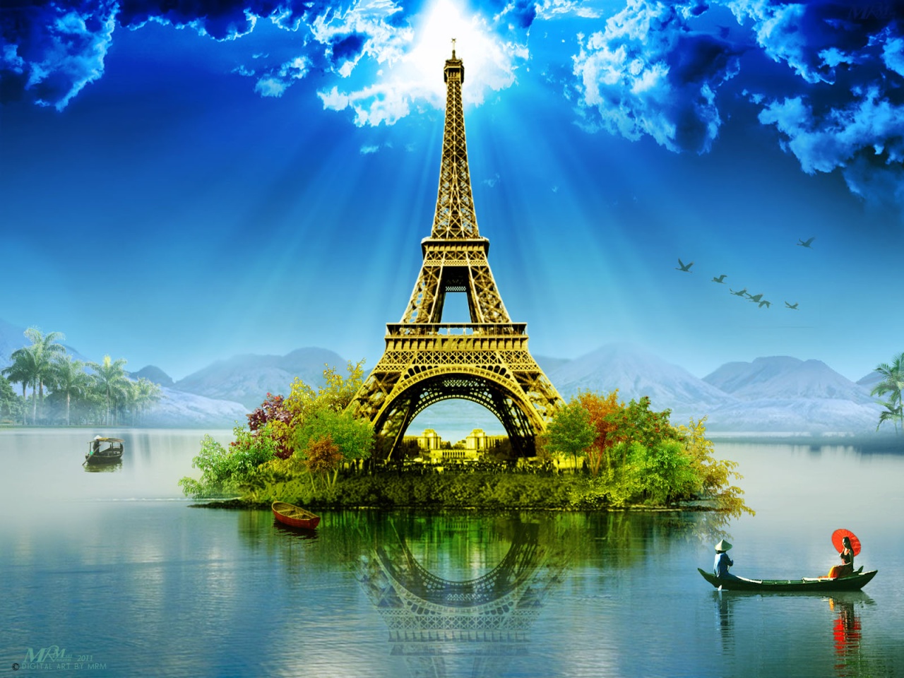 Paris Eiffel Tower Wallpaper Manipulation By Mrm IwallHD
