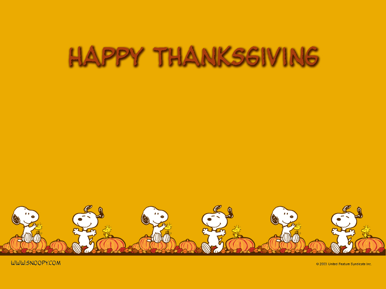 Thanksgiving Peanuts Wallpaper
