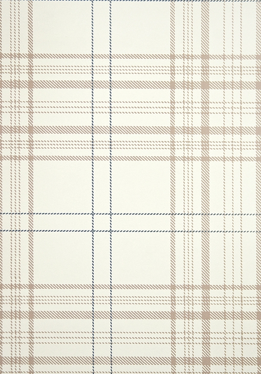 Rakel Plaid Wallpaper Off White And Brown With Dark