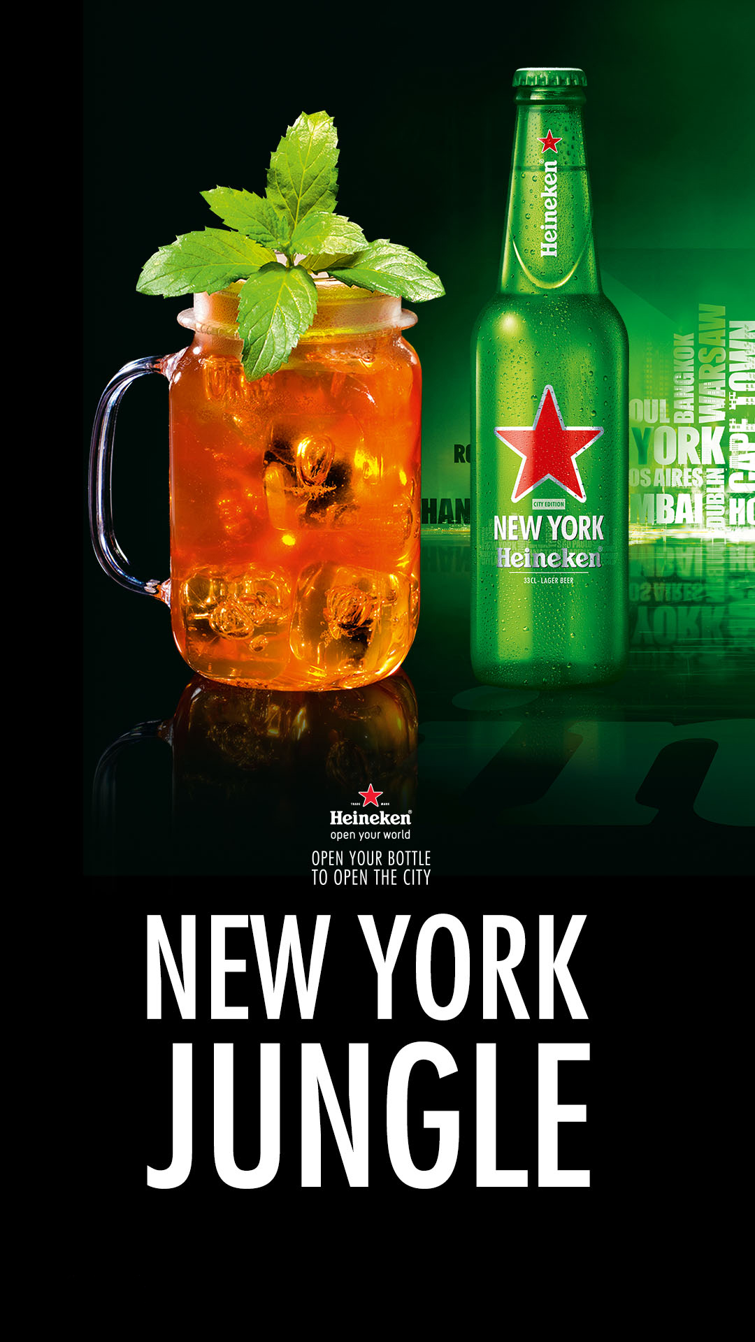 New York Jungle Cocktail Beer Heineken Android Wallpaper free download