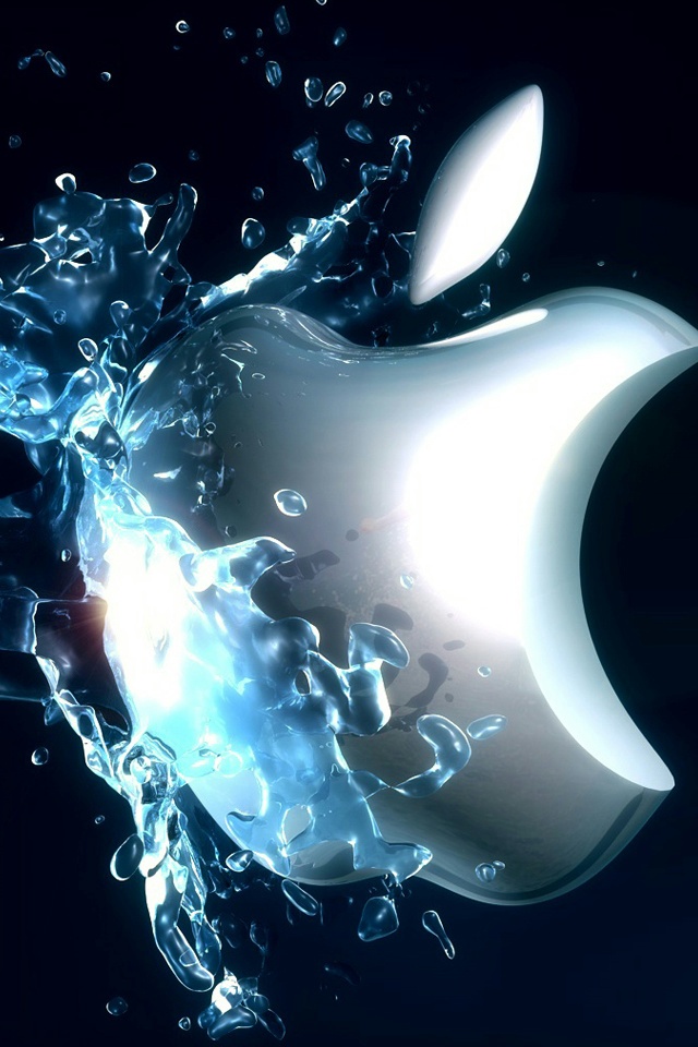 Apple Logo Aqua iPhone Wallpaper Und 4s