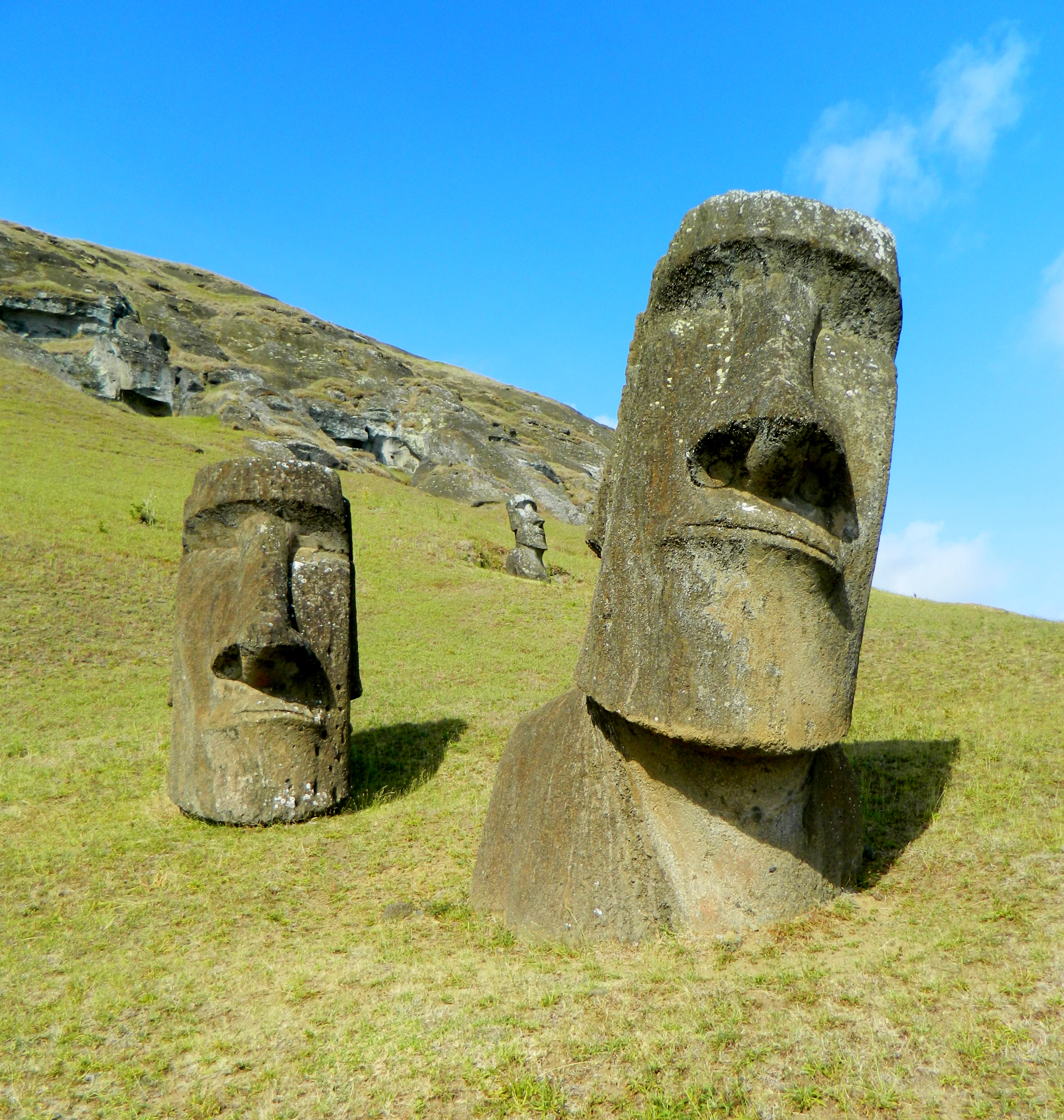Moai Statues Easter Island Wallpaper Monolithic Human Figures