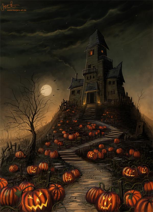 Halloweenmansion By Jerry8448 Photoshop Resource Collected Psd Dude