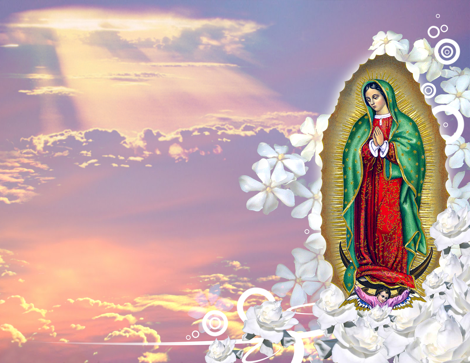 The Art Of Rocky Vidal Our Lady Guadalupe Sky Background