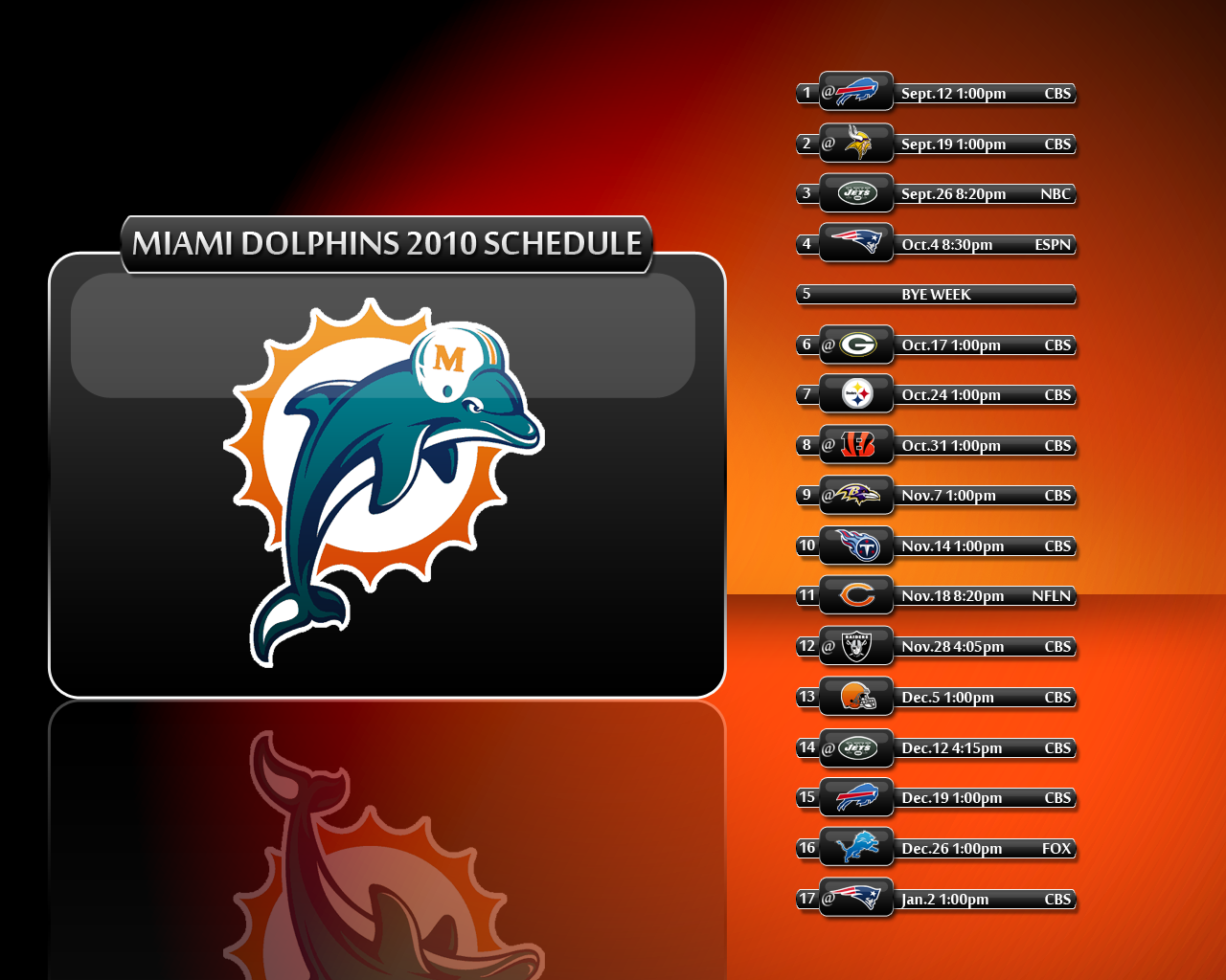 Thread Miami Dolphins Schedule Wallpaper