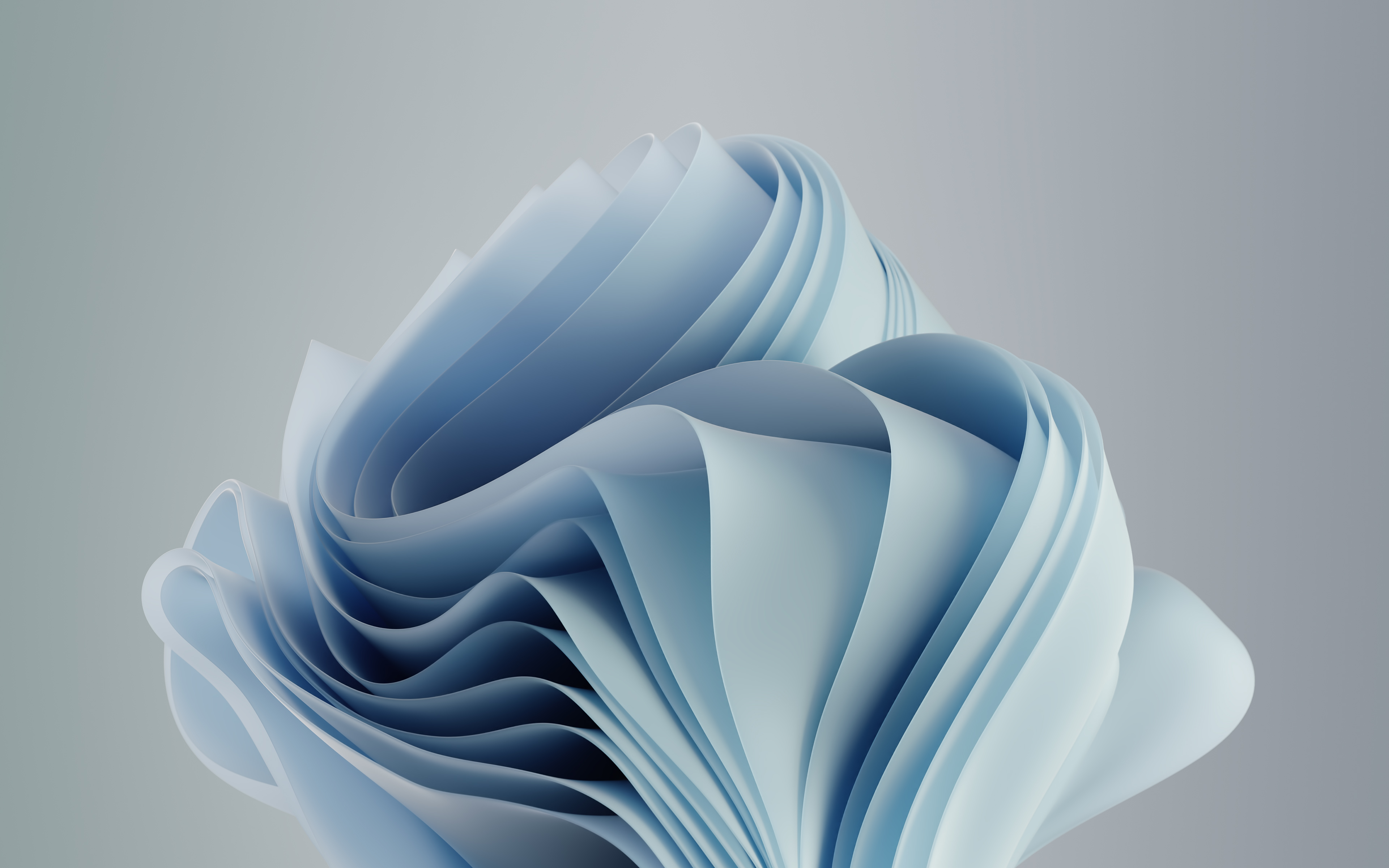 Abstract 4K Windows Wallpaper: Flowing Light Blue Fabric