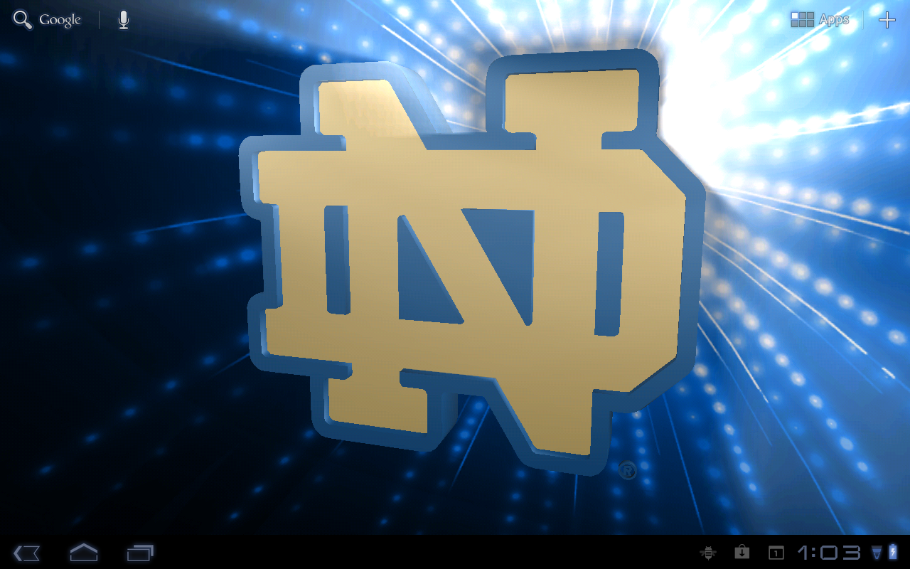 Officially Licensed Notre Dame Fighting Irish Live Wallpaper Designs