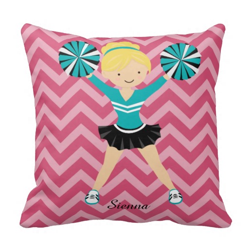 Cheerleader Choose Your Own Background Color Throw Pillow