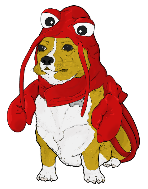 Corgi In A Lobster Costume By Brianrushton