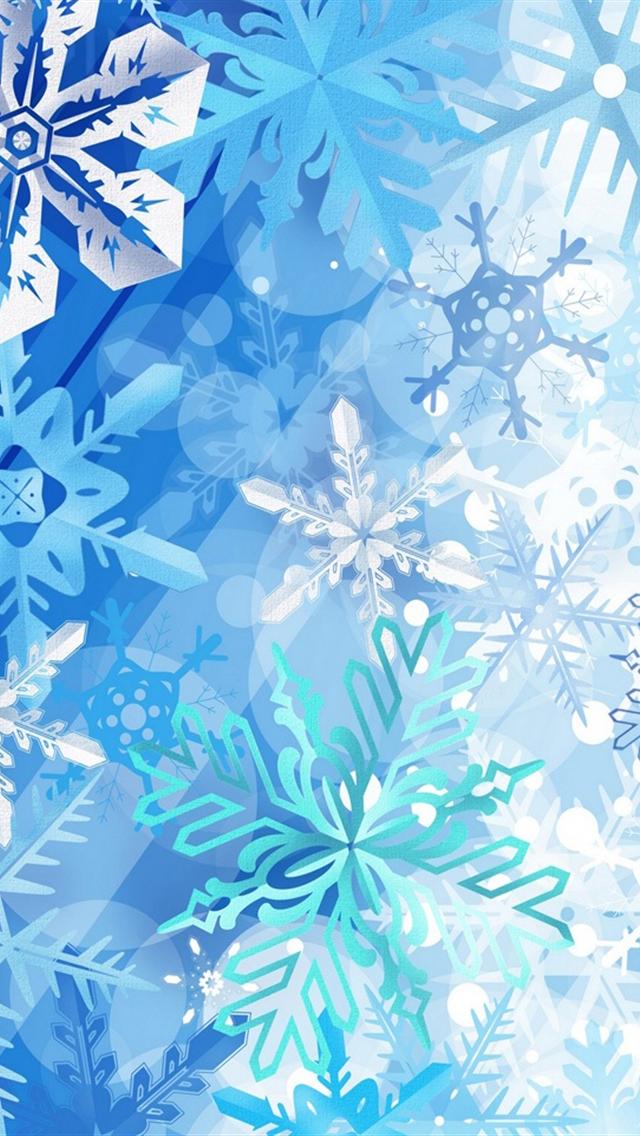 Cute Abstract Snowflake iPhone Background HD