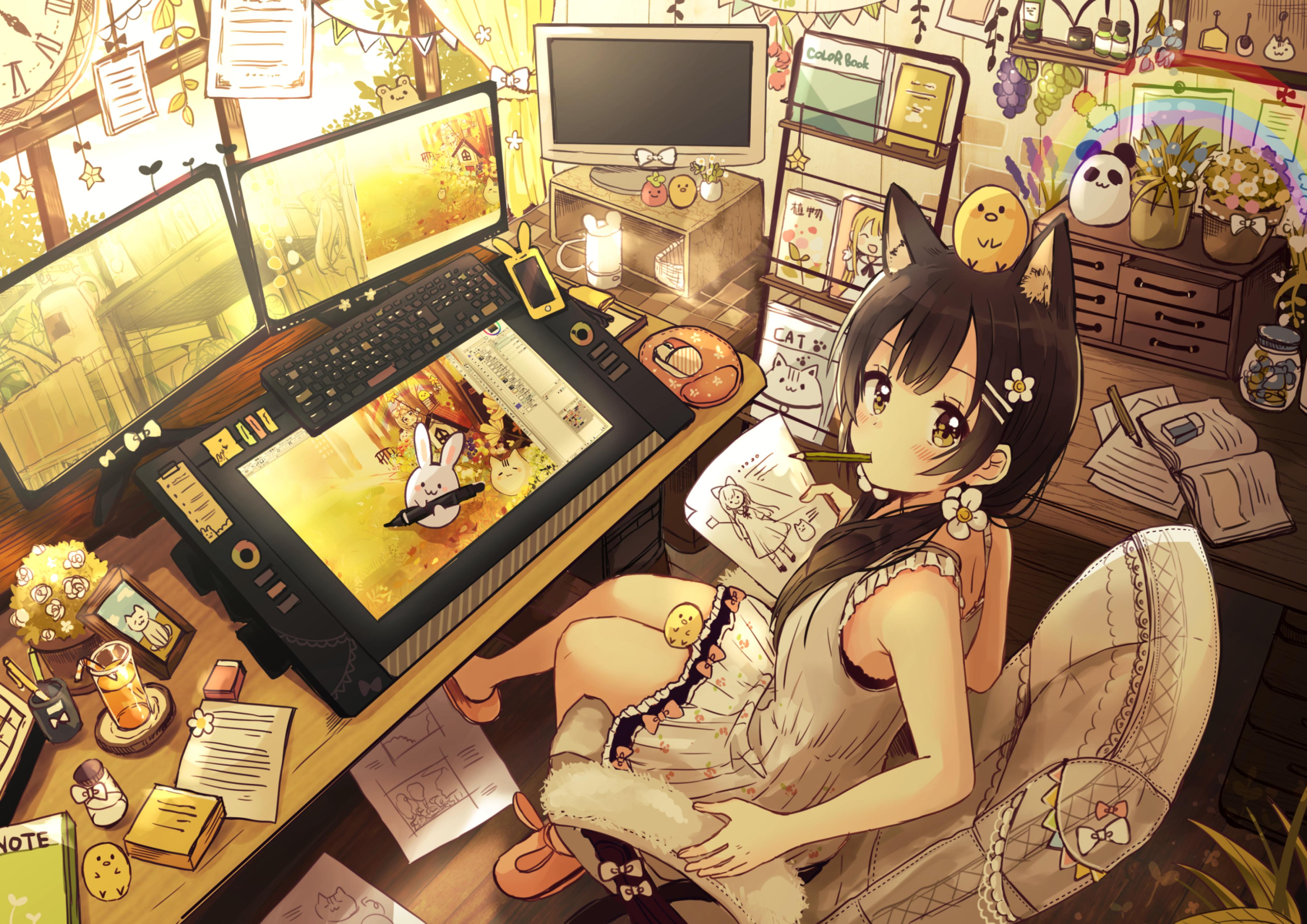 Anime Original 4k Ultra HD Wallpaper By Sakura Oriko