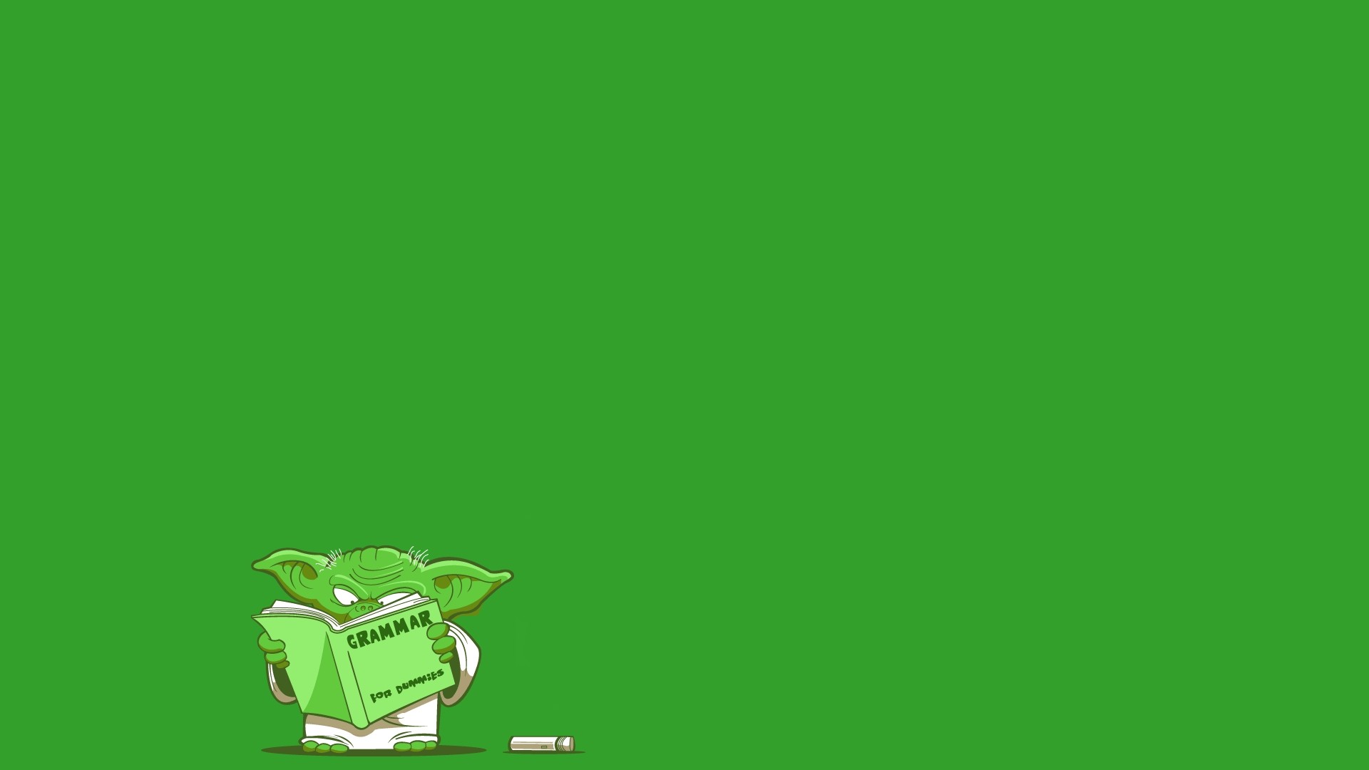 Screenheaven Star Wars Yoda Artwork Green Background