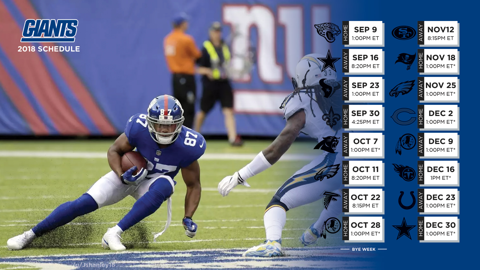 New York Giants Schedule Wallpaper